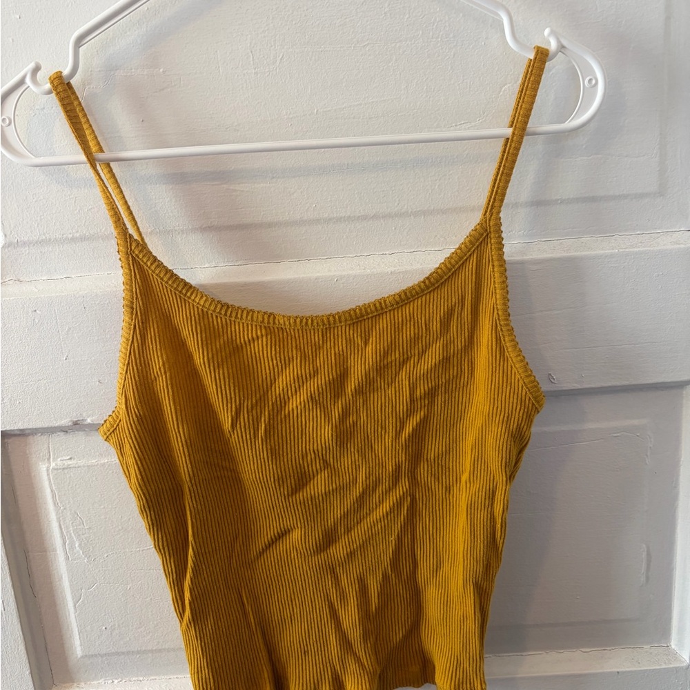 Wild Fable Mustard Yellow Ribbed Tank Top